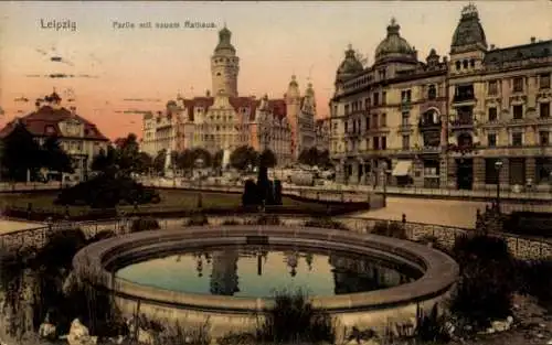 Ak Leipzig in Sachsen, neues Rathaus