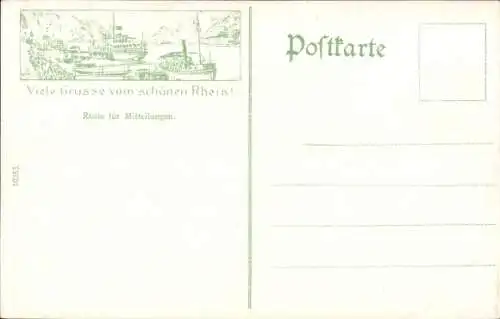 Ak Bonn am Rhein, Rheinanlagen mit Rheinbrücke