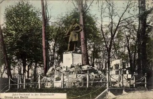 Ak Berlin Neukölln Rixdorf, Jahn Denkmal in der Hasenheide