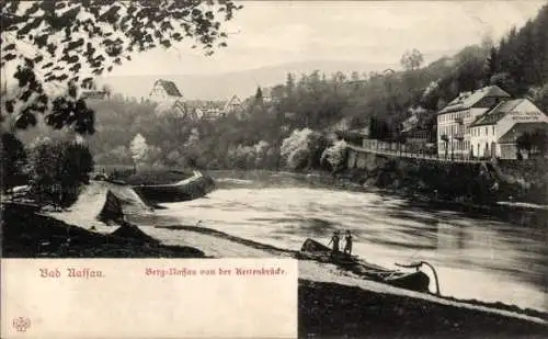 Ak Bad Nassau an der Lahn, Berg-Nassau von der Kettenbrücke