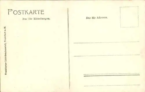 Ak Frankfurt am Main, Kaiserstraße, Uhr, Straßenbahn
