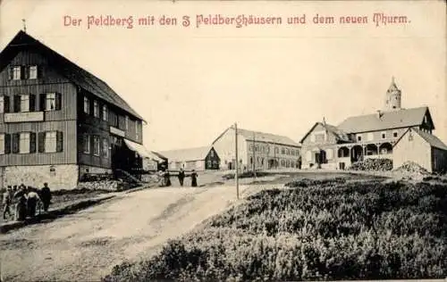 Ak Niederreifenberg Schmitten im Taunus, Großer Feldberg, 3 Feldberghäuser, Neuer Turm