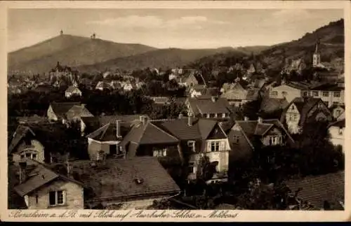 Ak Bensheim an der Bergstraße Hessen, mit Blick auf Auerbacher Schloss und Melibous