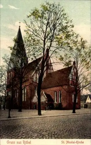 Ak Röbel an der Müritz, St. Nicolai-Kirche