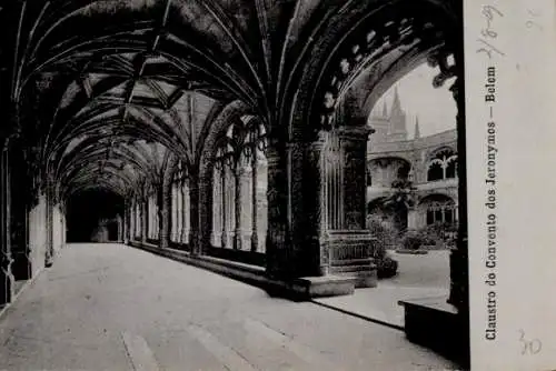 Ak Belém Lisboa Lissabon Portugal, Convento dos Jerónimos, Claustro