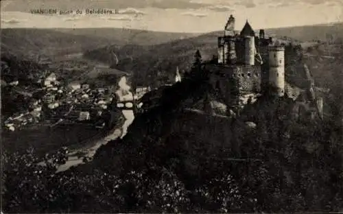 Ak Vianden Luxemburg, Einnahme von Belvedere II