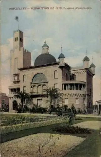 Ak Brüssel Brüssel, Ausstellung 1910, Monegassischer Pavillon