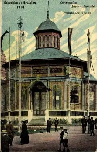 Ak Brüssel, Weltausstellung 1910, Eispalast