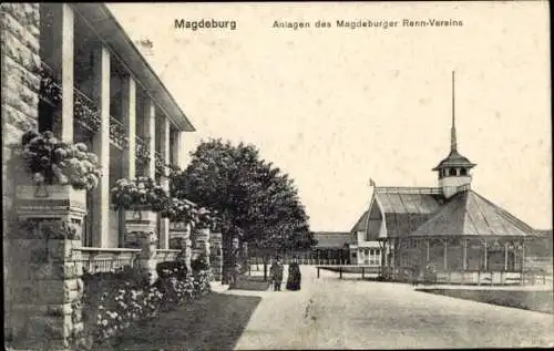 Ak Magdeburg an der Elbe, Anlagen des Magdeburger Renn-Vereins