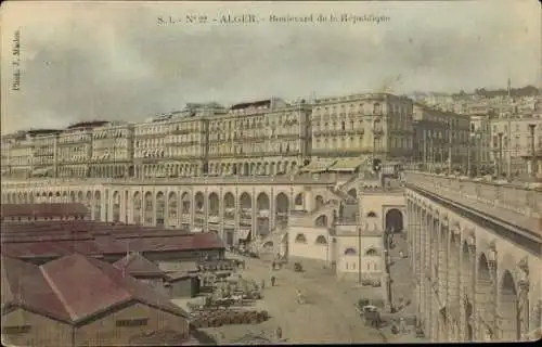 Ak Algier Algier Algerien, Boulevard de la République