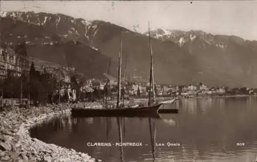 Ak Clarens Montreux Kanton Waadt, Les Quais