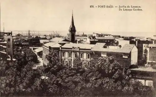 Ak Port Said Ägypten, Jardin de Lesseps