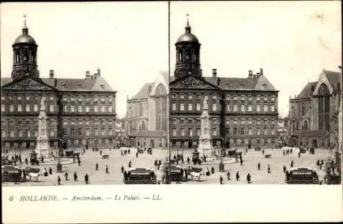 Stereo Ak Amsterdam Nordholland Niederlande, Palais