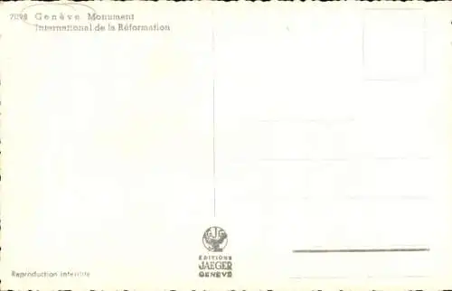 Ak Genève Genf Schweiz, Internationales Denkmal der Reformation