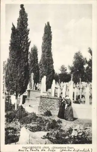 Ak Thessaloniki Griechenland, Türkischer Friedhof 1916