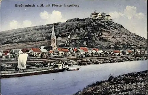 Ak Großheubach am Main Unterfranken, Panorama mit Kloster Engelberg