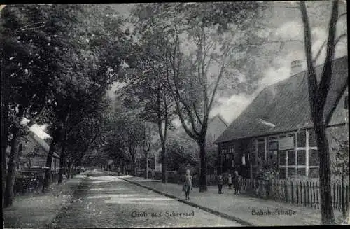 Ak Scheeßel in Niedersachsen, Bahnhofstraße