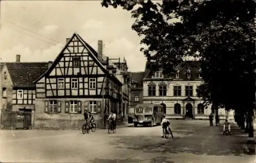 Ak Groitzsch in Sachsen, Platz des Friedens