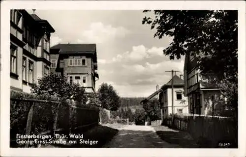 Ak Finsterbergen Friedrichroda im Thüringer Wald, Georg Ernst Straße am Steiger