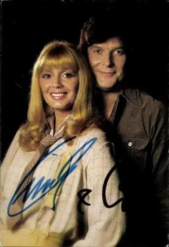 Ak Sänger Cindy und Bert, Portrait, Autogramme