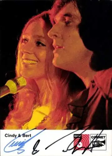 Ak Musikgruppe Cindy und Bert, Portrait, Autogramme