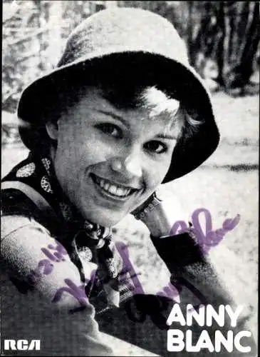 Ak Sängerin Anny Blanc, Portrait, Autogramm