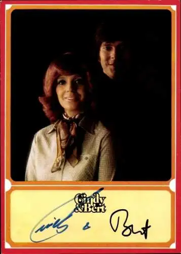 Ak Sänger Cindy und Bert, Portrait, Autogramm