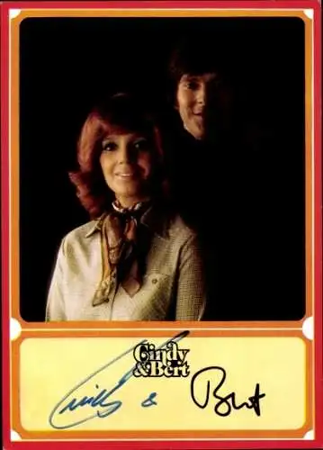 Ak Sänger Cindy und Bert, Portrait, Autogramm