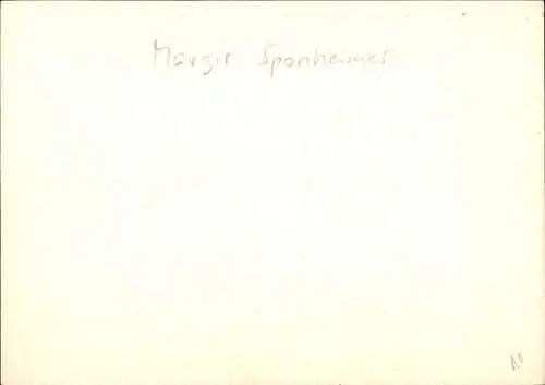 Ak Sängerin Margit Sponheimer, Autogramm