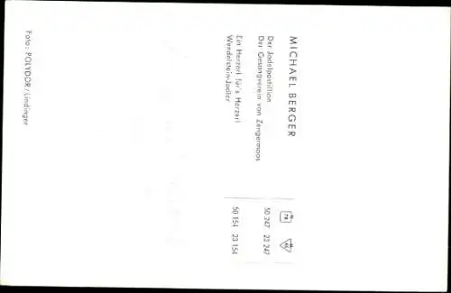 Ak Sänger Michael Berger, Portrait mit Gitarre, Autogramm