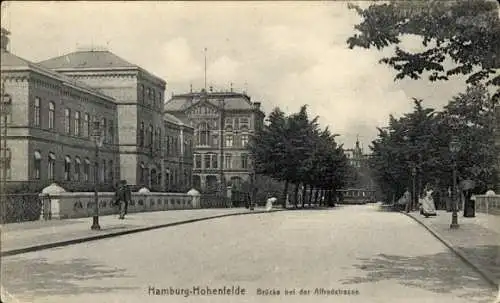 Ak Hamburg Hohenfelde, Brücke bei der Alfredstraße