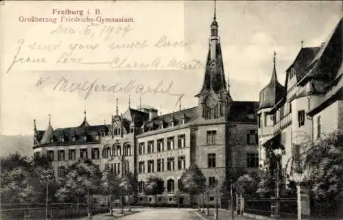 Ak Freiburg im Breisgau, Großherzog Friedrichs-Gymnasium