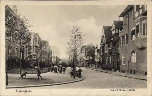 Ak Essen im Ruhrgebiet Nordrhein Westfalen, Blick in die Richard Wagner Straße