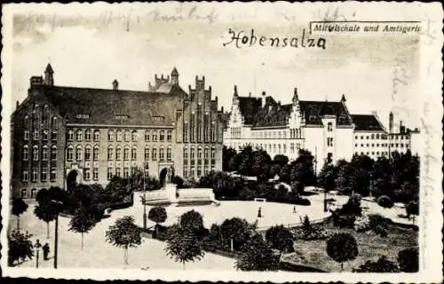 Ak Inowrocław Hohensalza Posen, Mittelschule, Amtsgericht