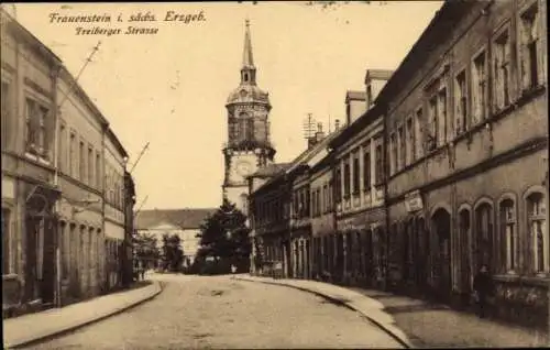 Ak Frauenstein im Erzgebirge, Freiberger Straße