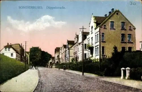 Ak Sønderborg Sonderburg Dänemark, Düppelstraße