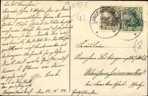 Ak Langensteinbach Karlsbad in Baden, Erholungsheim Bethanien