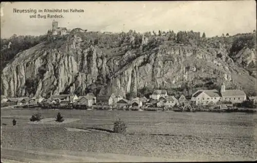 Ak Neuessing Essing im Altmühltal, Panorama, Burg Randeck