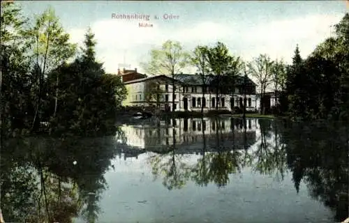 Ak Czerwieńsk Rothenburg Oder Ostbrandenburg, Mühle, Wasserseite