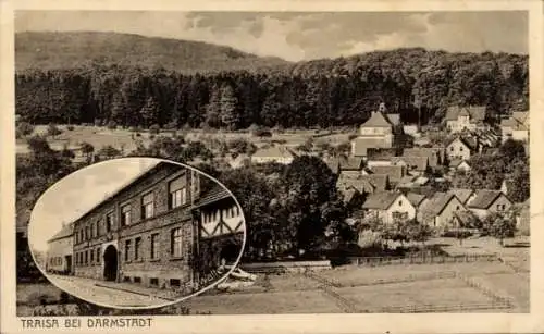 Ak Traisa Mühltal im Odenwald Hessen, Gesamtansicht, Gasthaus zum Hessischen Hof