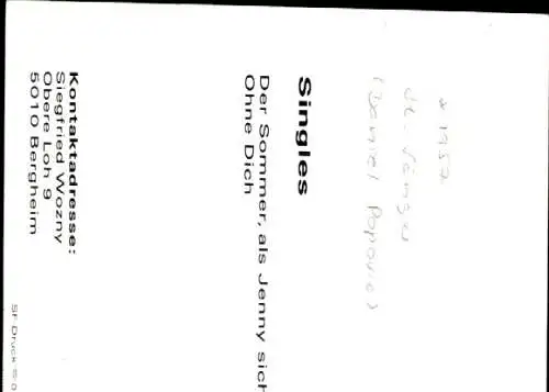 Ak Sänger Daniel Popovic, Portrait, Autogramm