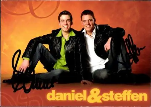Ak Sänger Daniel & Steffen, Portrait, Autogramm
