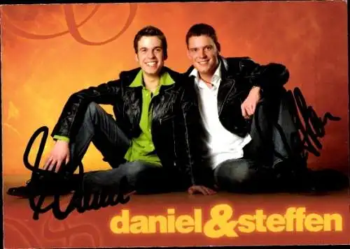 Ak Sänger Daniel & Steffen, Portrait, Autogramm