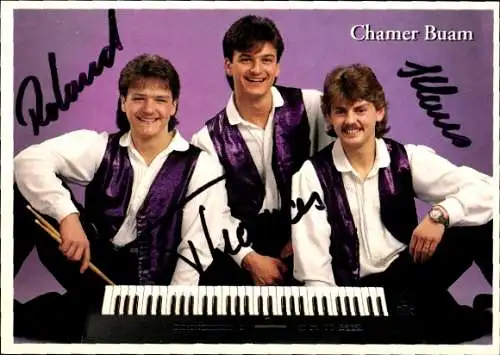 Ak Musikgruppe Chamer Buam, Portrait, Autogramm