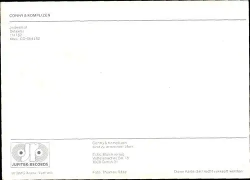 Ak Musikgruppe Conny & Komplizen, Portrait, Autogramm