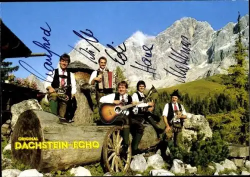 Ak Musikgruppe Original Dachstein-Echo, Portrait, Autogramme