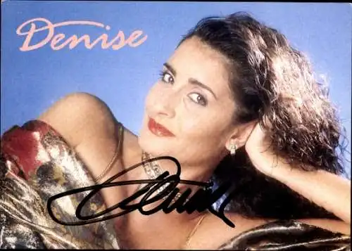Ak Sängerin Denise, Portrait, Autogramm