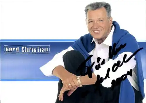 Ak Sänger Gerd Christian, Portrait, Autogramm