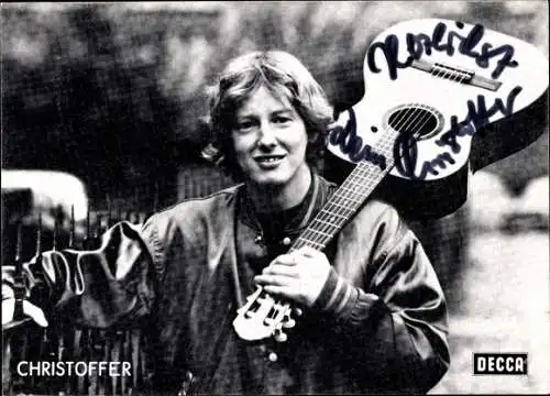 Ak Sänger Christoffer, Portrait mit Gitarre, Autogramme