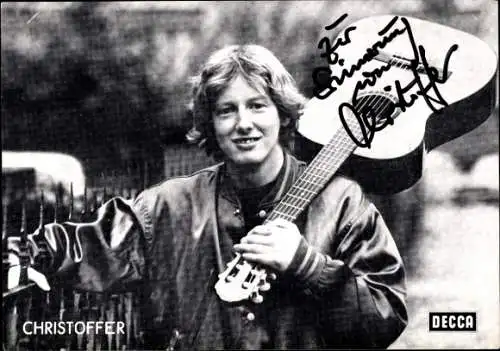 Ak Sänger Christoffer, Portrait mit Gitarre, Autogramme